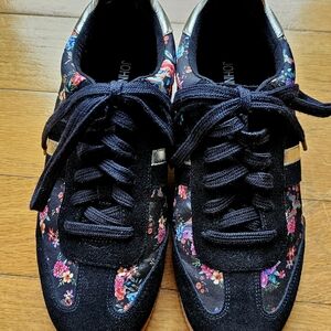 Johnny Was Black Suede Dreamer Sneakers Size 8.5, fits like size 8